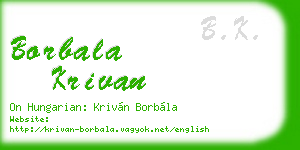 borbala krivan business card