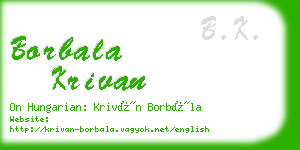 borbala krivan business card